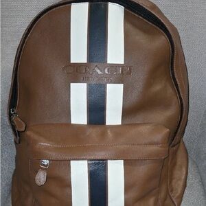 Brown leather Coach book in great condition!